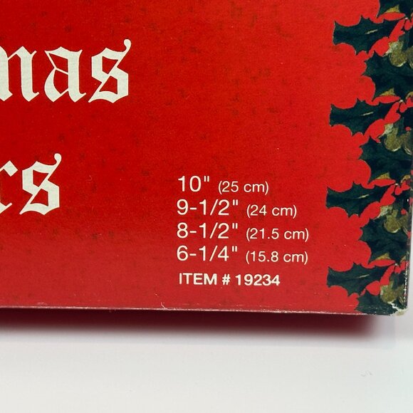 NEW Vintage Robert Alan Candle Company COUNTRY CHRISTMAS CAROLER TAPERS Set of 4 - Picture 4 of 6